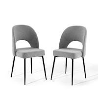 Dining Side Chair Upholstered Fabric Set of 2