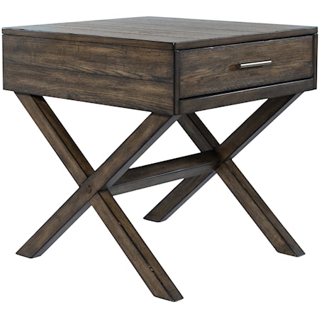 Modern Drawer End Table