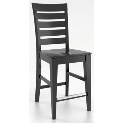 Traditional Customizable 24" Fixed Stool with Antique Finish