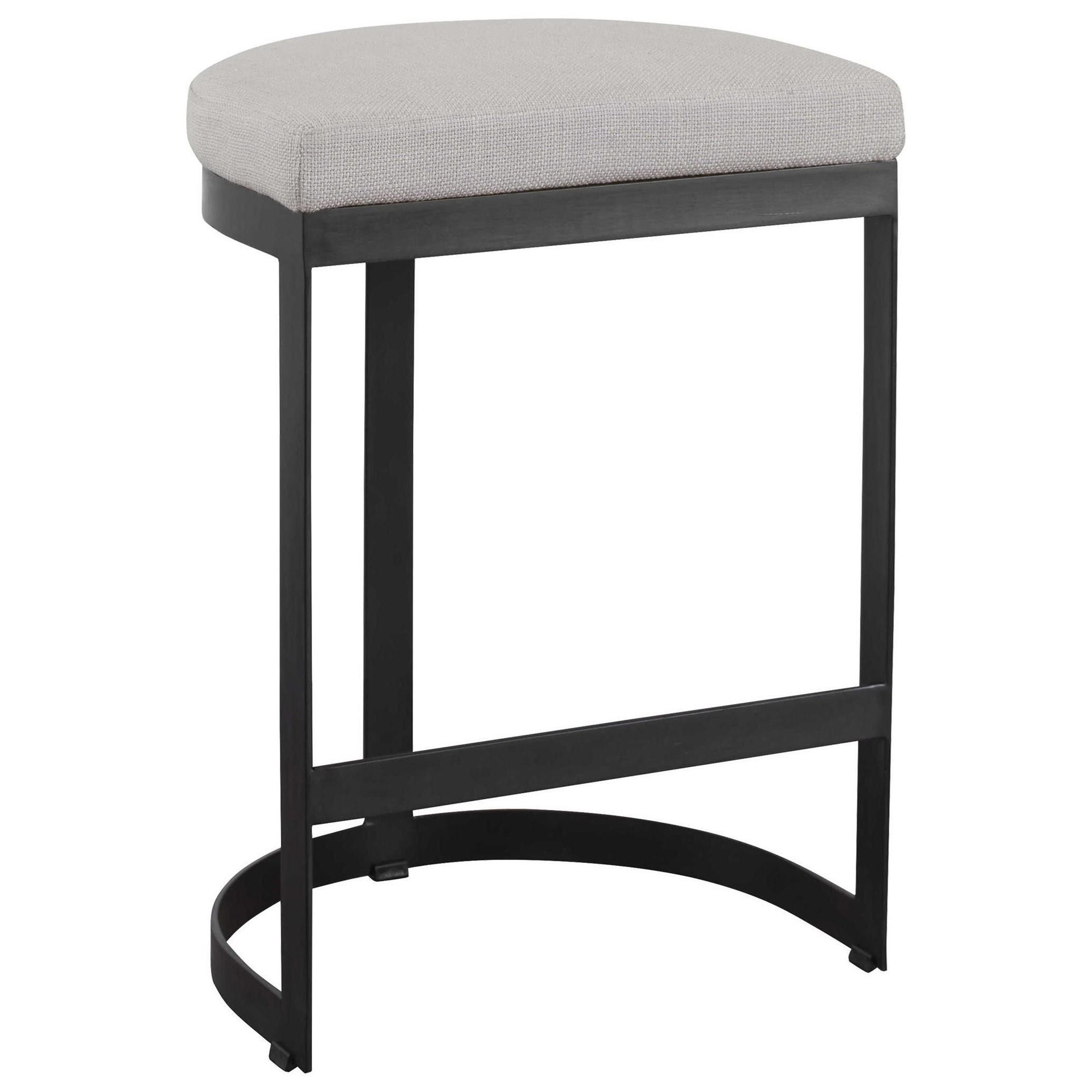 Ivanna Black Iron Counter Stool