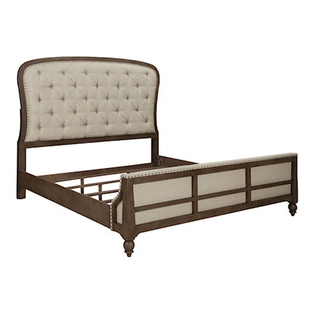 Upholstered Queen Shelter Bed