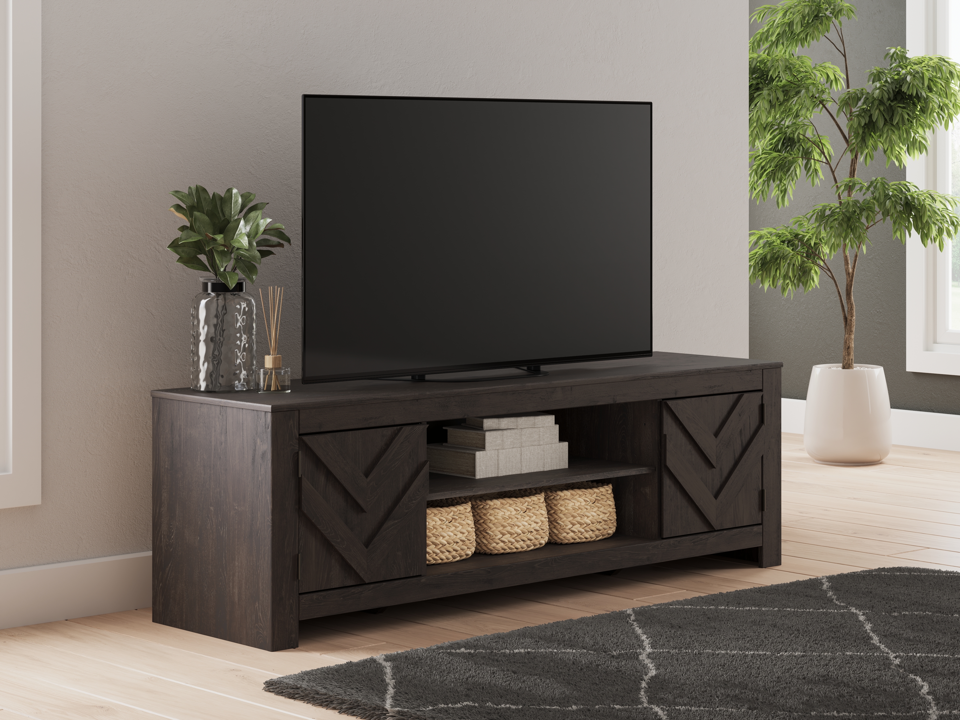 Lg TV Stand W/ Fireplace Option