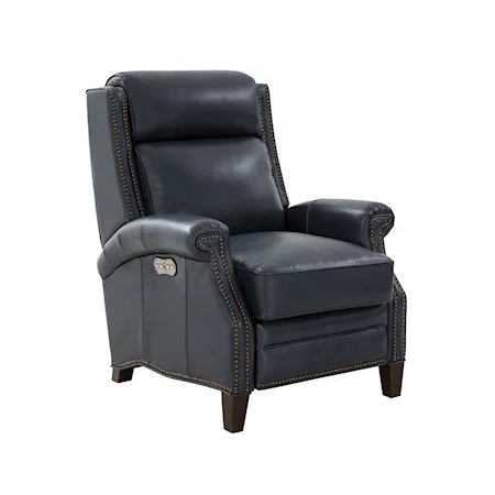 Transitional Power Recliner with Footrest Extension
