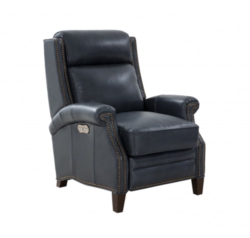 Transitional Power Recliner with Footrest Extension