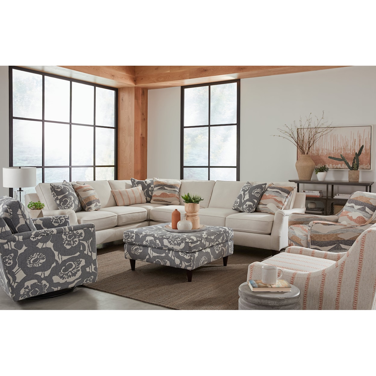 Fusion Furniture 7000 MISSIONARY SALT Living Room Set