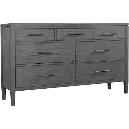 Contemporary 7-Drawer Dresser with Felt-Lined Drawers