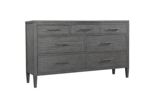Contemporary 7-Drawer Dresser with Felt-Lined Drawers