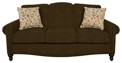 Traditional Sofa with Accent Pillows