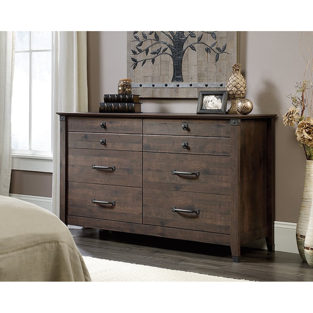 Sauder Carson Forge 6-Drawer Dresser