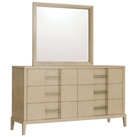 6-Drawer Dresser with Mirror