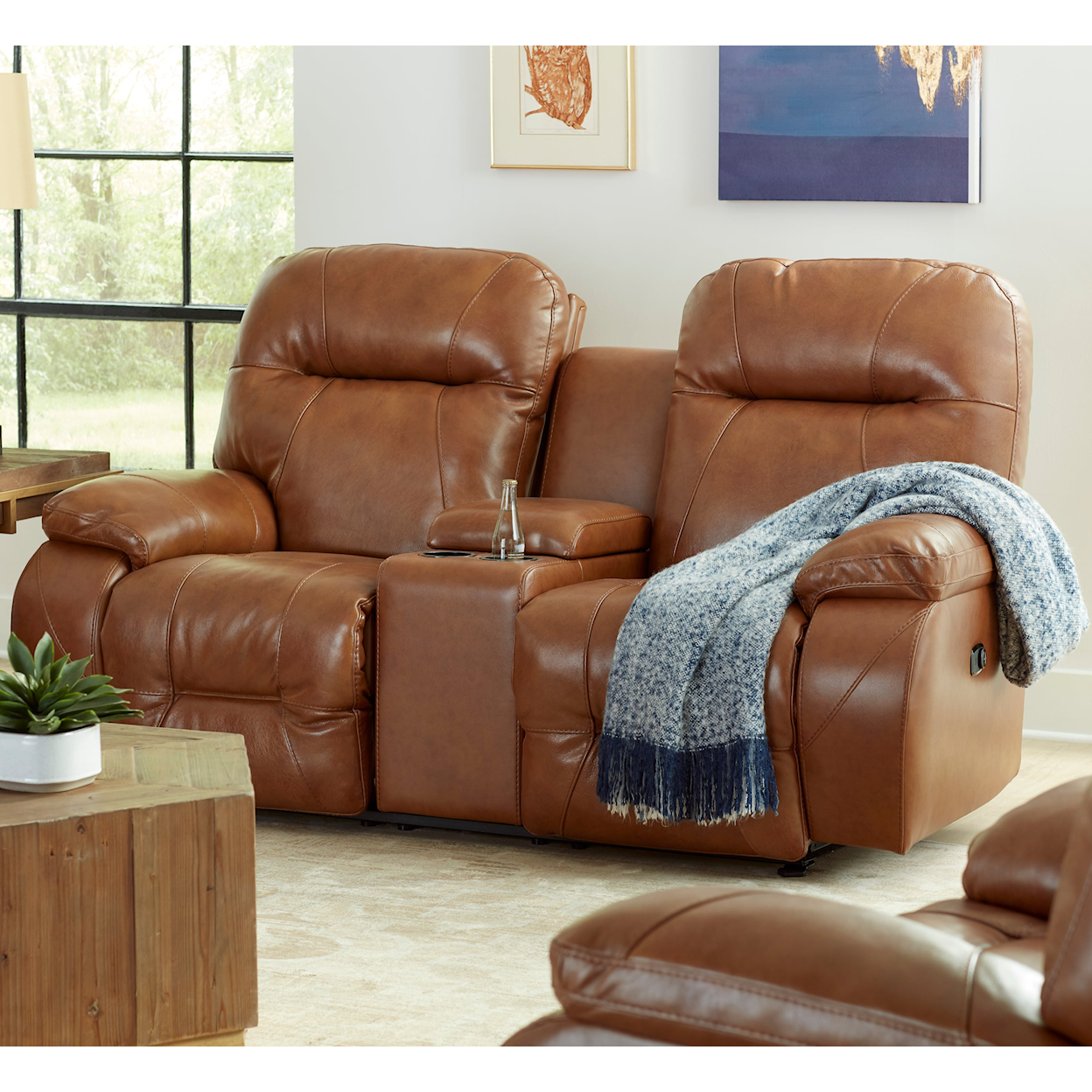 Bravo Furniture Arial Rocker Console Loveseat