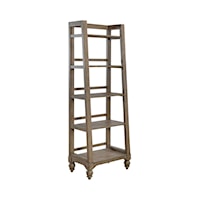 Transitional 5-Shelf Leaning Pier Bookcase