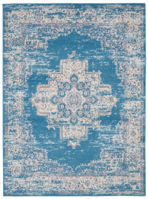 3'9" x 5'9" Blue Rectangle Rug