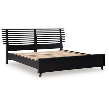 King Slat Panel Bed