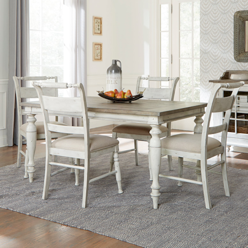 5 Piece Farmhouse Rectangular Table Set