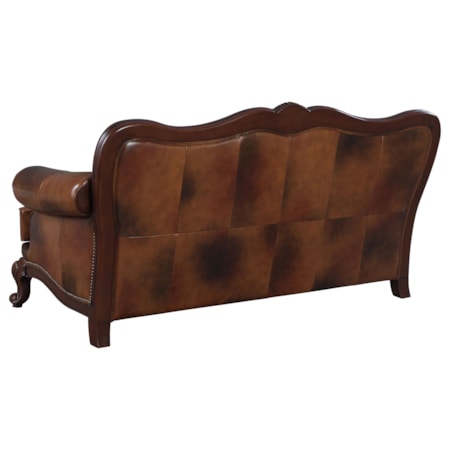 Victoria Full Leather Rolled Arm Sofa