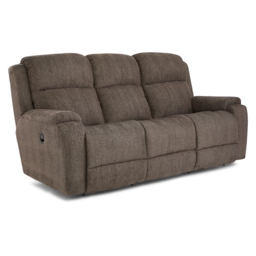 Casual Power Reclining Sofa with Power Headrests & Lumbar