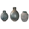 Uttermost Accessories - Vases and Urns Mercede Weathered Blue-Green Vases Set of 3