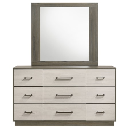 Fenwick 9-drawer Dresser w/ Mirror