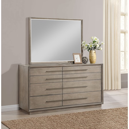 8-drawer Dresser and Mirror