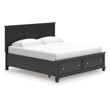 King Panel Storage Bed