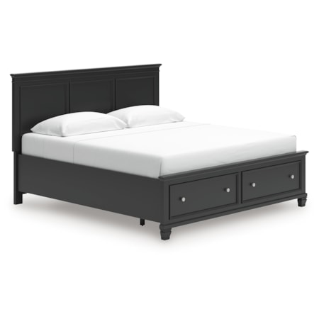 King Panel Storage Bed