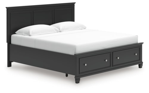 King Panel Storage Bed
