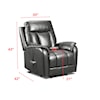 Behold Home 106 Jamey Charcoal Power Lift Recliner