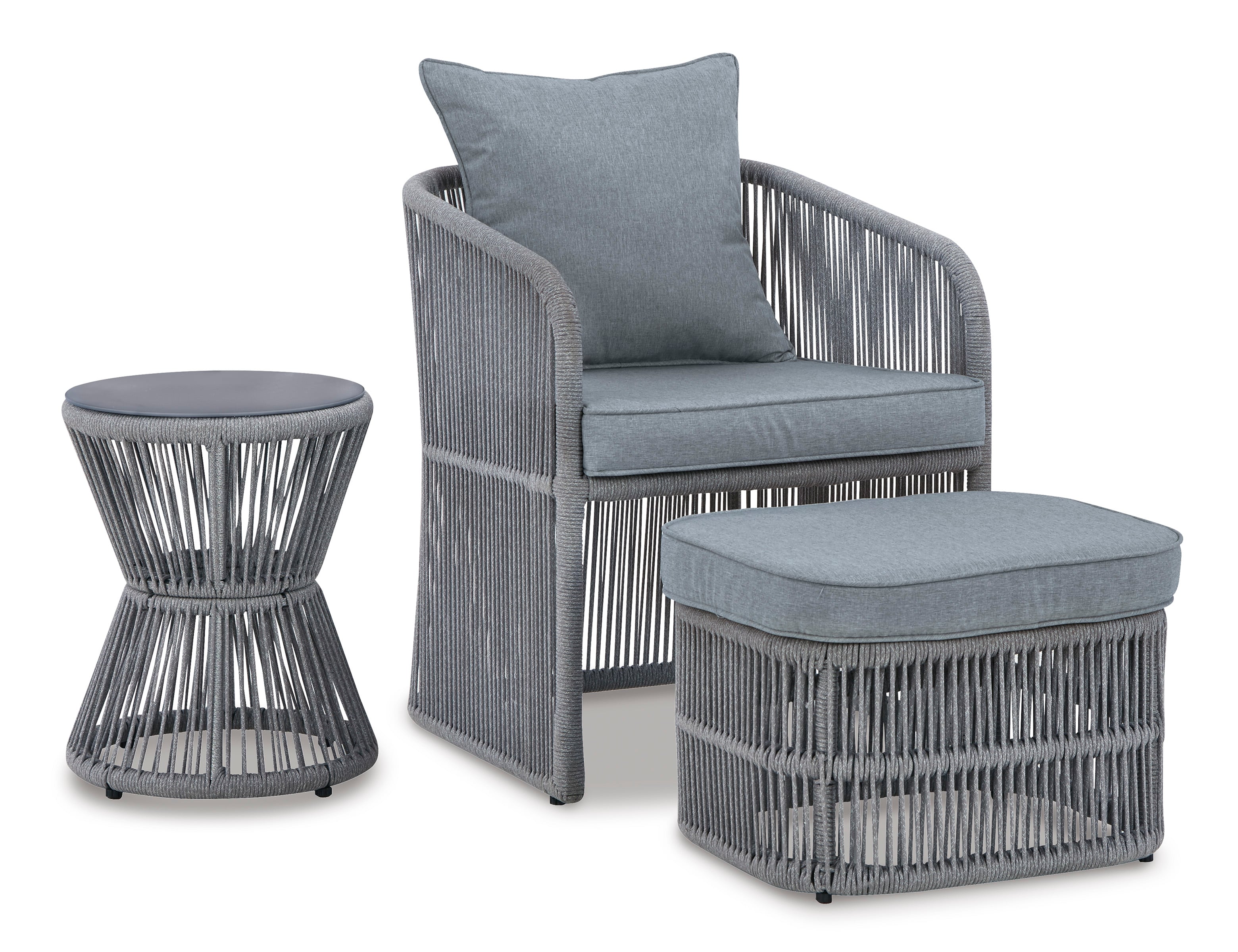 Outdoor chair best sale ottoman set