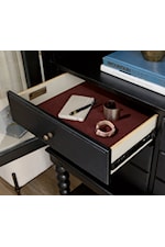 Felt lined top drawer with full extension, steel ball bearing drawer slides