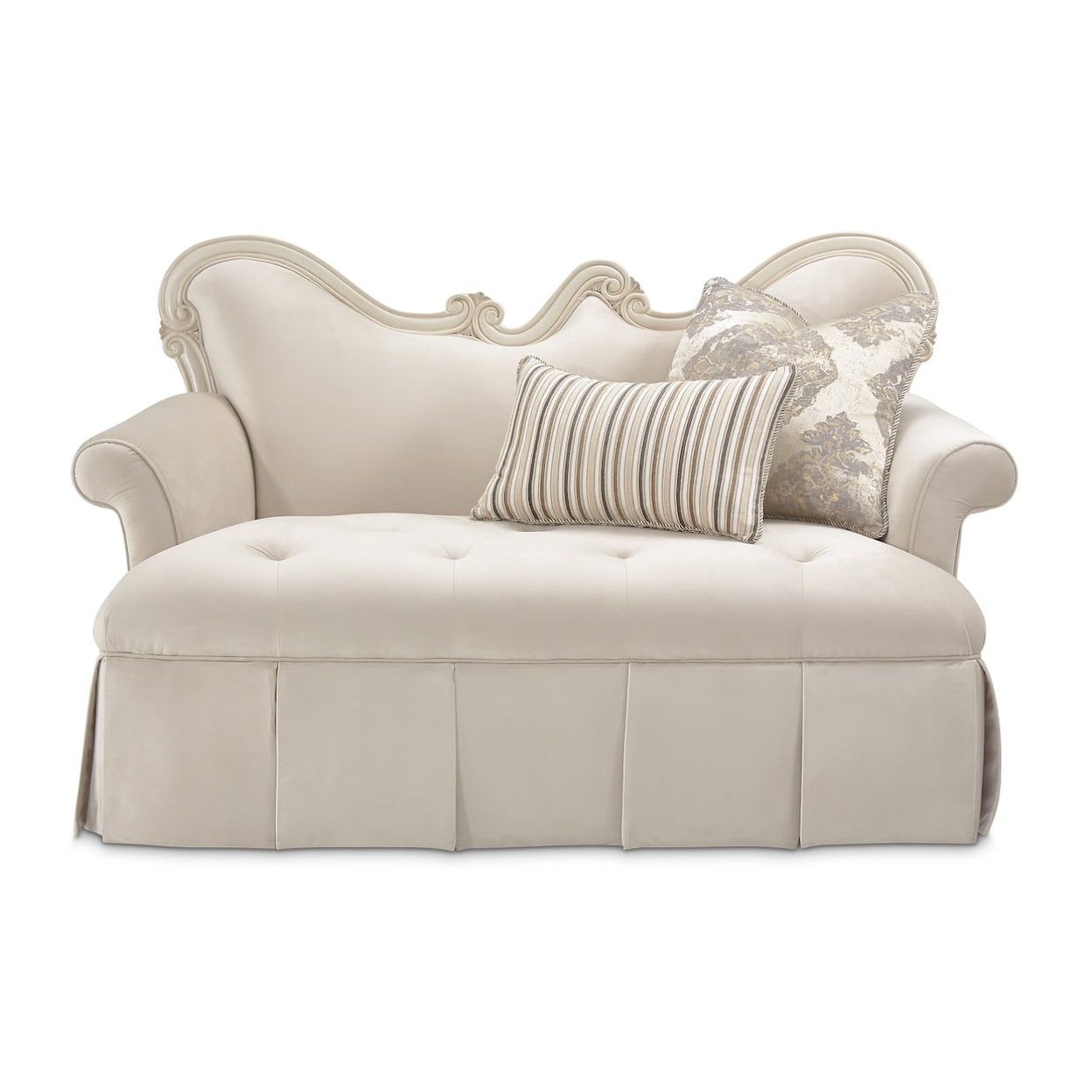 Michael Amini Lavelle Classic Pearl Upholstered Settee
