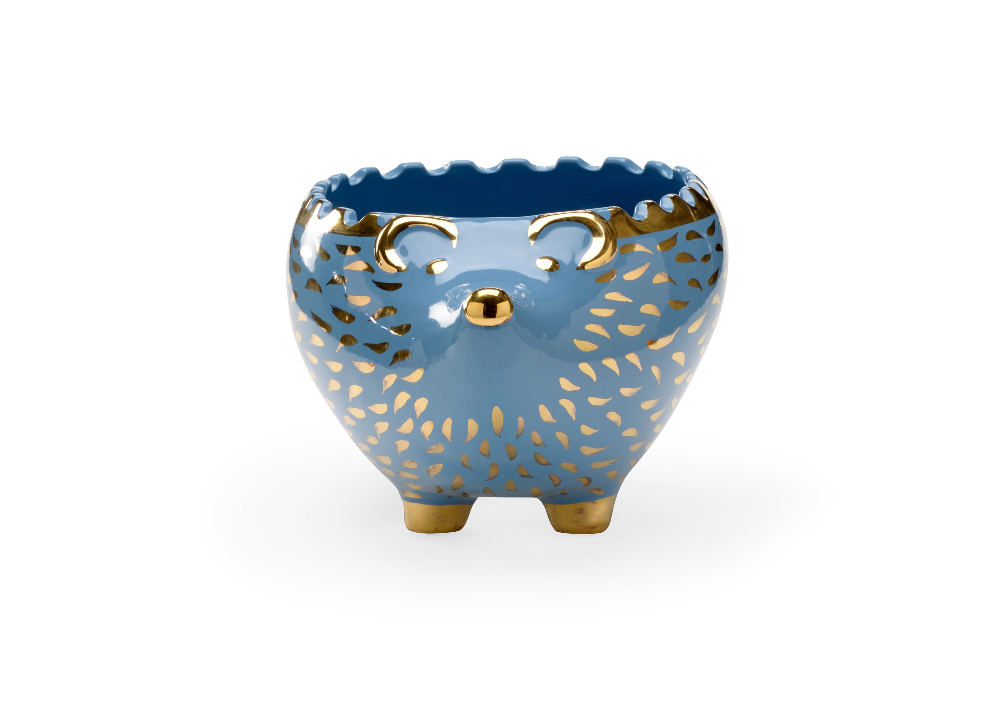 Chelsea House Shayla Copas Hedgehog Bowl - Blue/Gold