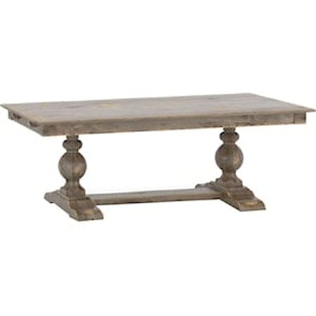 Rectangular wood table