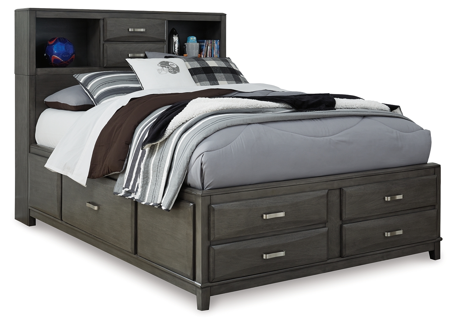 Full Storage Bed With 7 Drawers