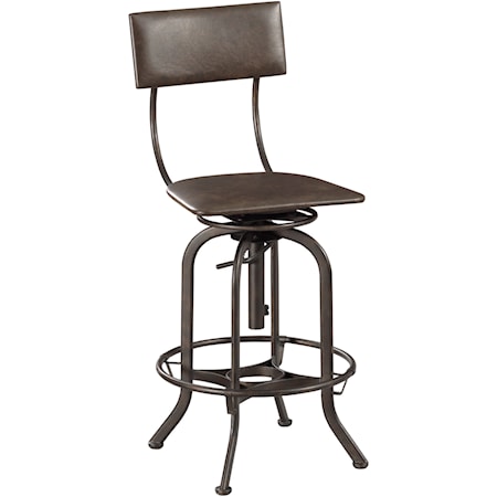 Rocco Industrial Adjustable Height Bar Stool