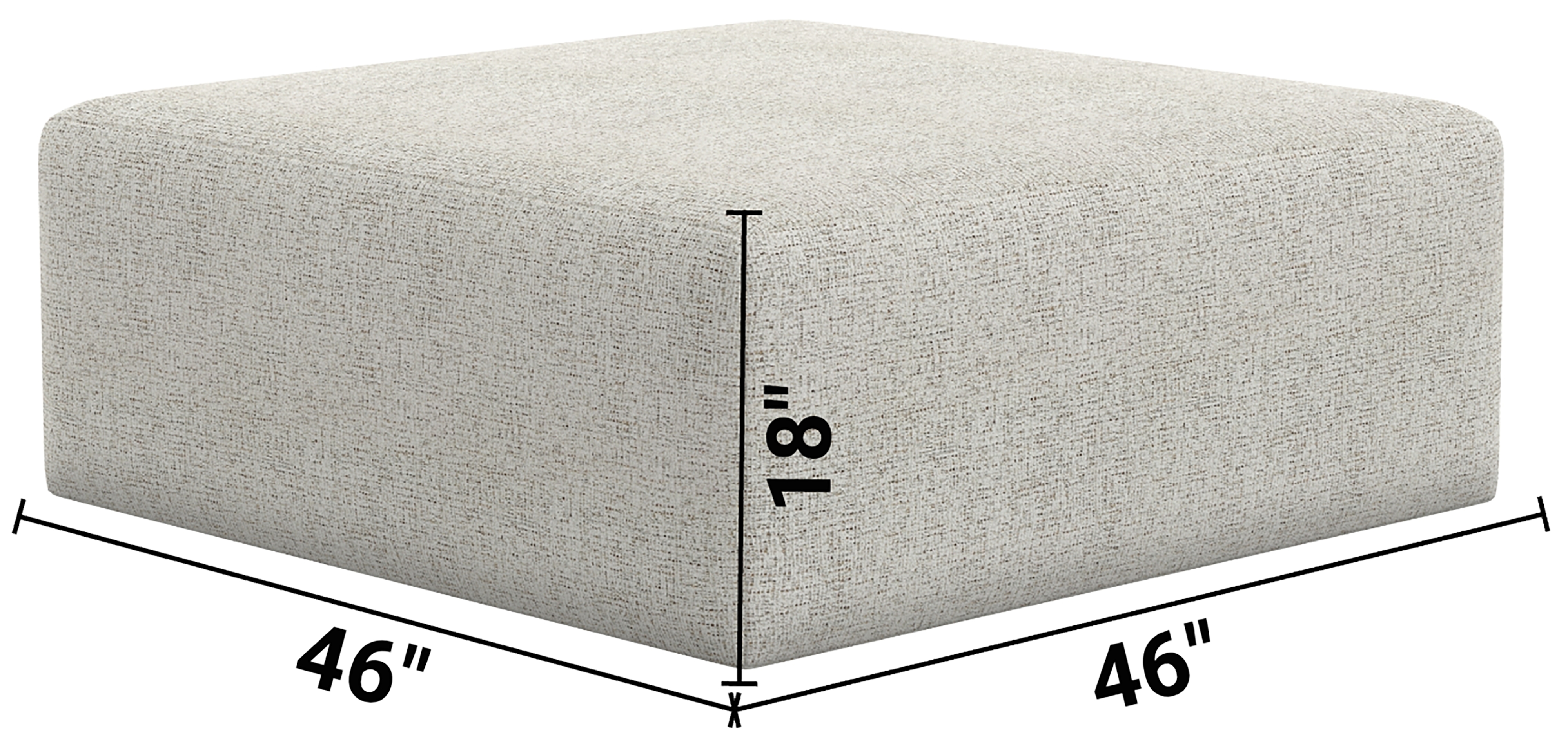 46" Cocktail Ottoman