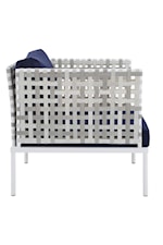 Modway Harmony 4-Piece  Sunbrella® Basket Weave Outdoor Patio Aluminum Seating Set