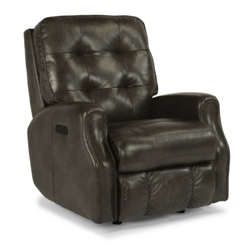 Button Tufted Power Recliner with Power Headrest