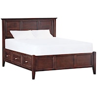 Transitional King Panel Storage Bed