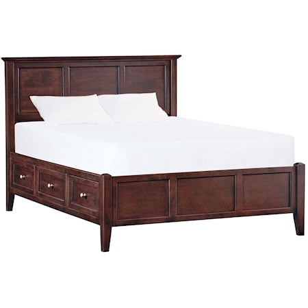 Transitional King Panel Storage Bed