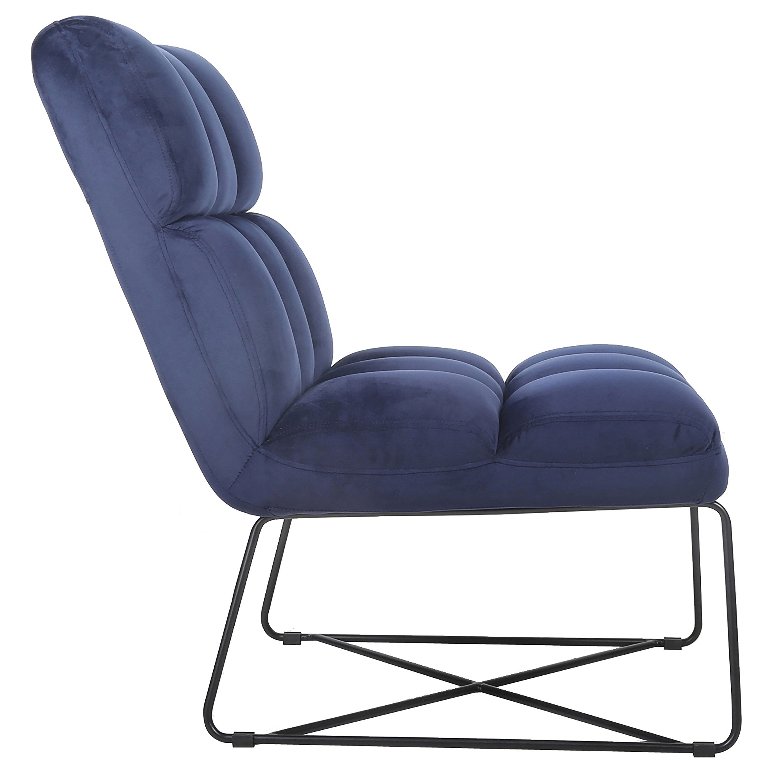 Coaster Lux Lux Armless Accent Chair Midnight