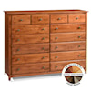 Archbold Furniture Shaker 14-Drawer Dresser