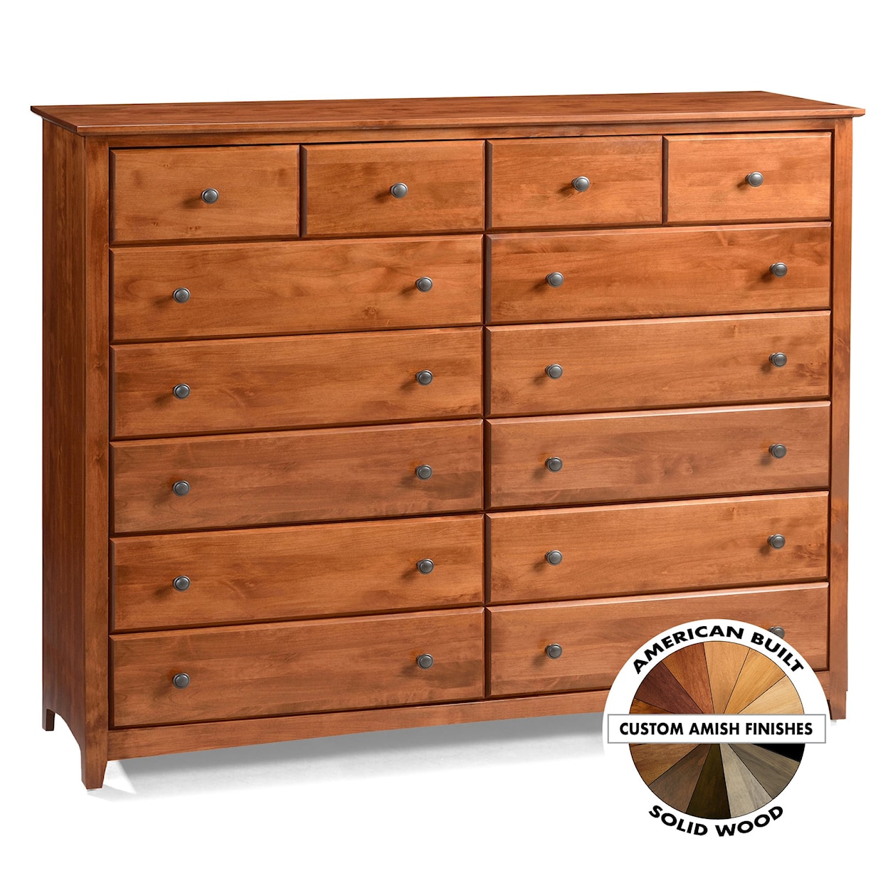 Archbold Furniture Shaker 14-Drawer Dresser