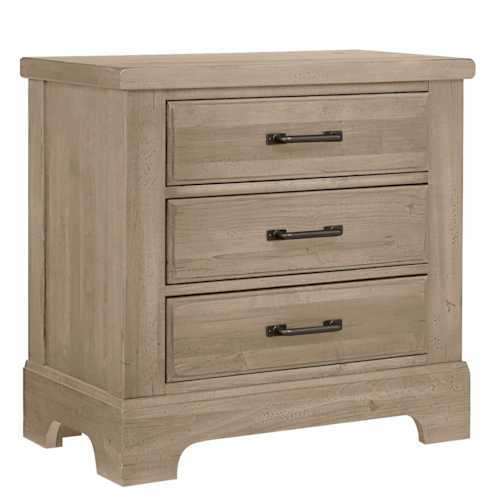 Rustic 3-Drawer Nightstand with English Dovetail Construction