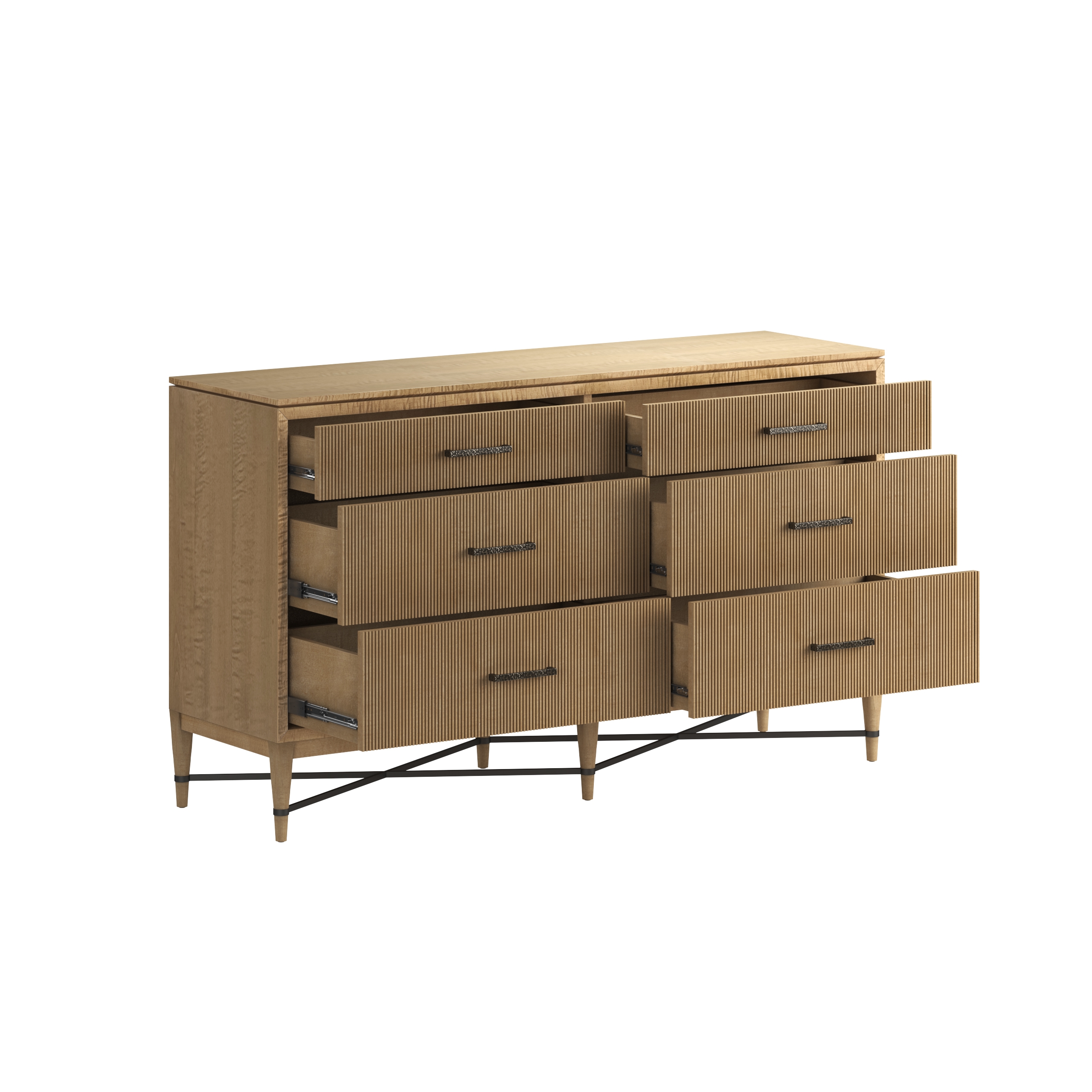 Reeded 6-Drawer Dresser