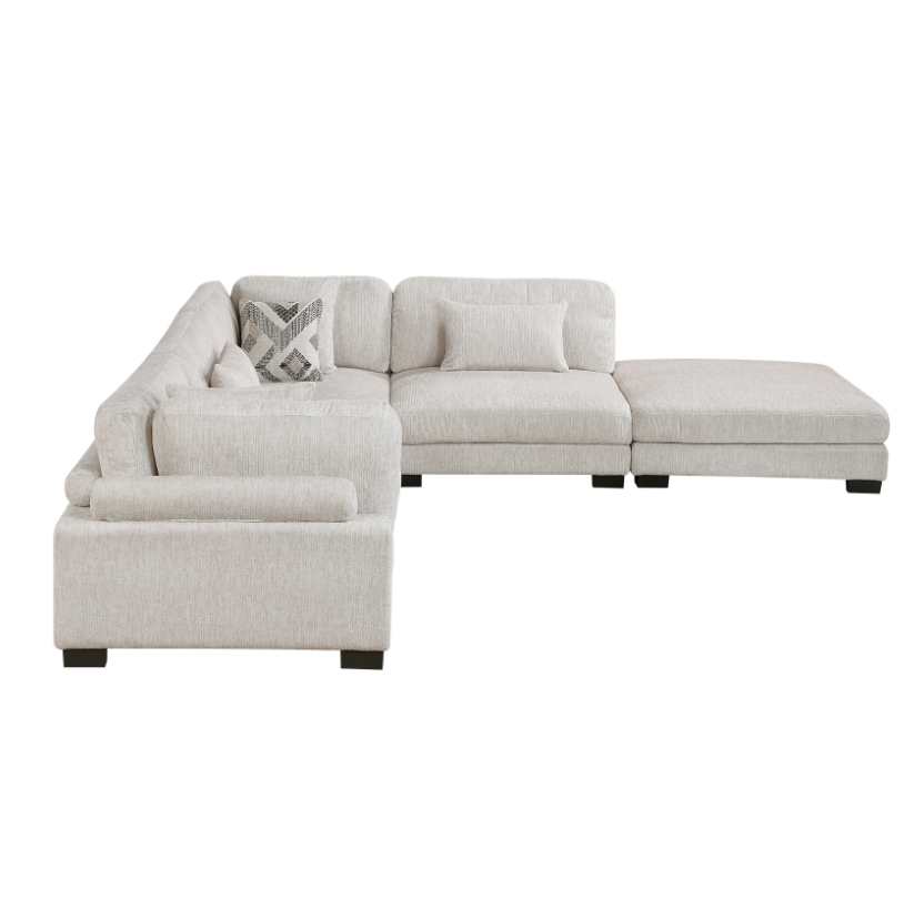 Homelegance Tinley 5-Piece Sectional Sofa with Ottoman