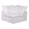 Moe's Home Collection Clay Clay Corner Chair Livesmart Fabric White