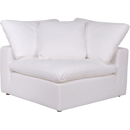 Clay Corner Chair Livesmart Fabric White