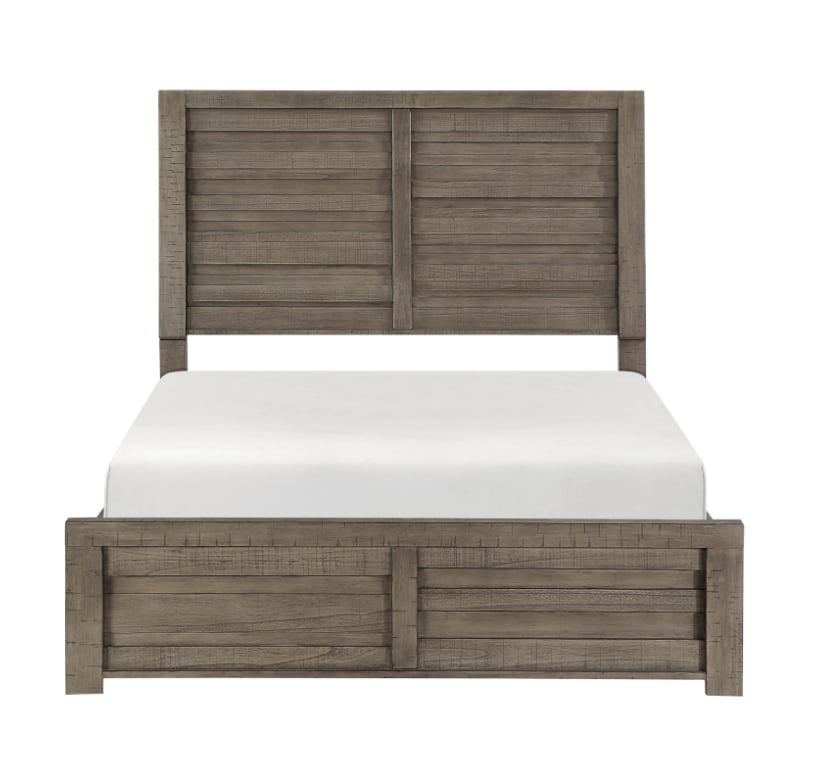 Rustic California King Panel Bed