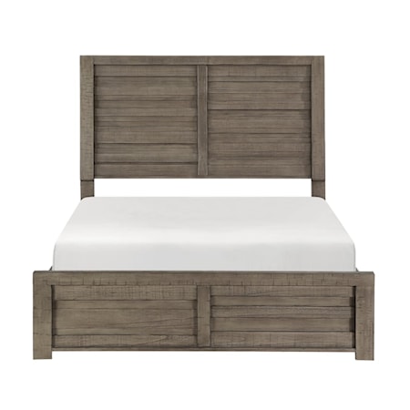 Rustic California King Panel Bed